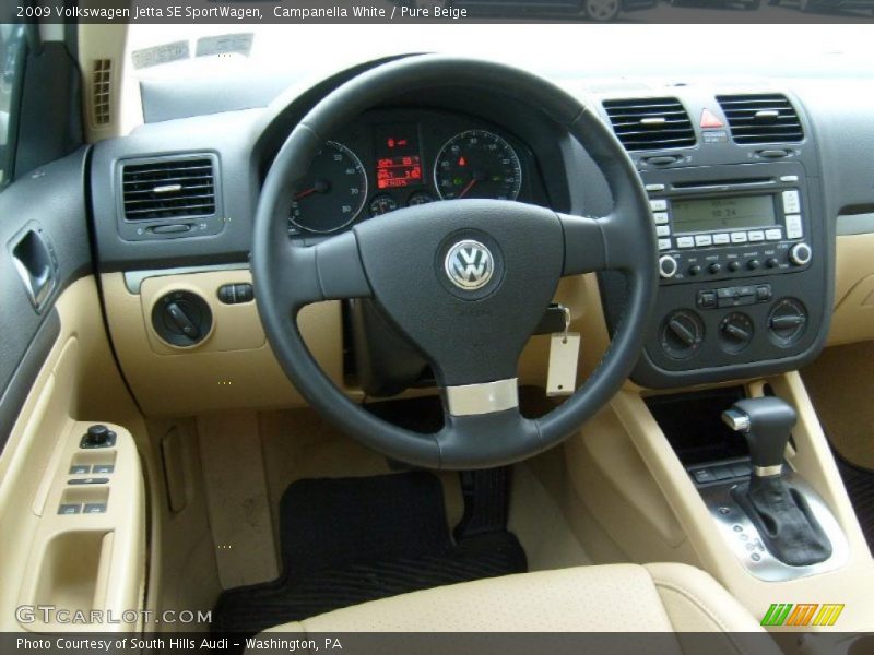 Campanella White / Pure Beige 2009 Volkswagen Jetta SE SportWagen