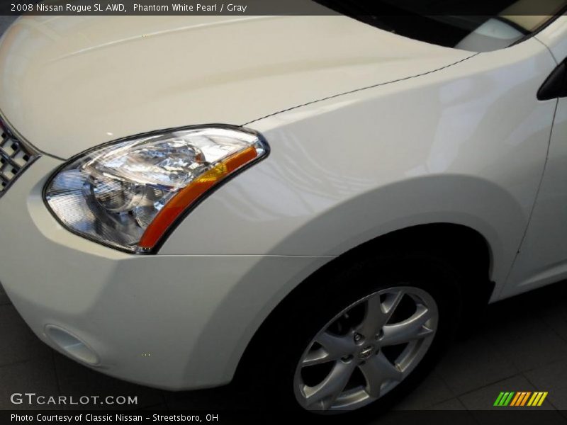 Phantom White Pearl / Gray 2008 Nissan Rogue SL AWD