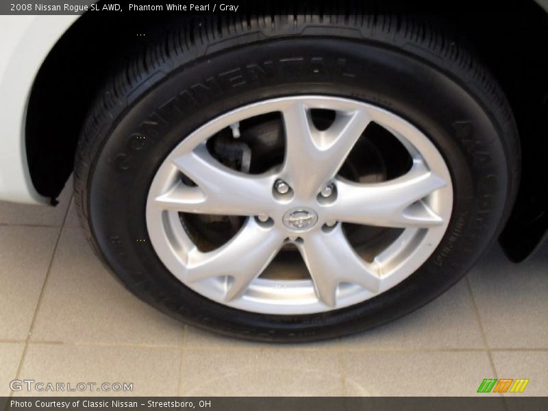 Phantom White Pearl / Gray 2008 Nissan Rogue SL AWD