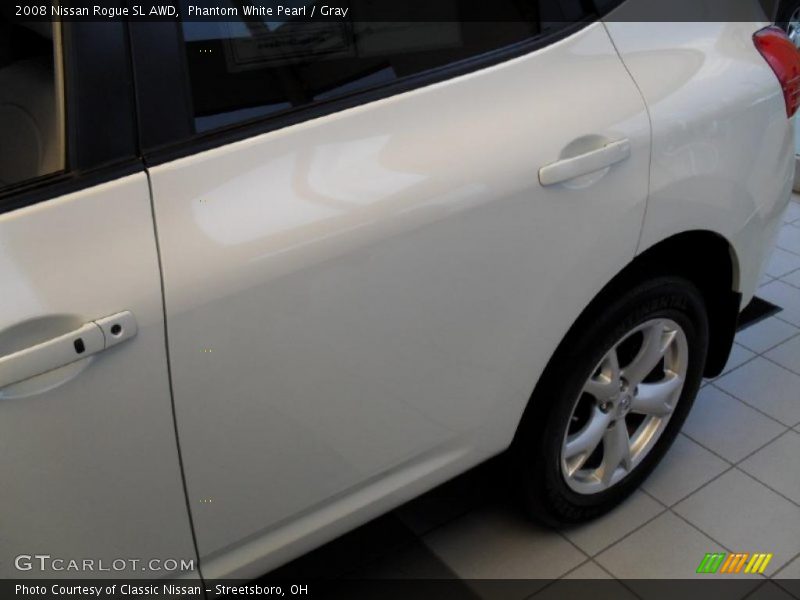 Phantom White Pearl / Gray 2008 Nissan Rogue SL AWD