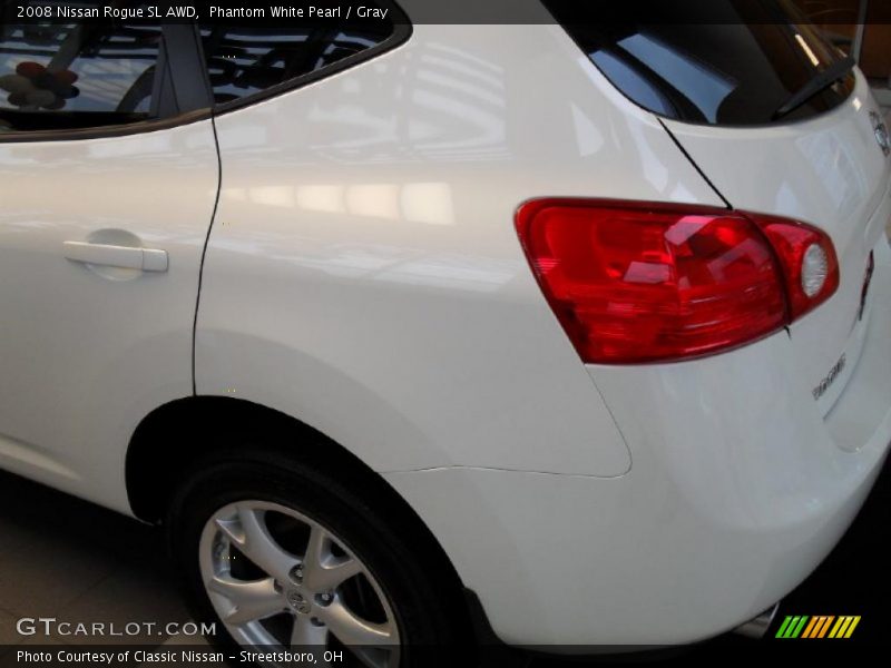 Phantom White Pearl / Gray 2008 Nissan Rogue SL AWD