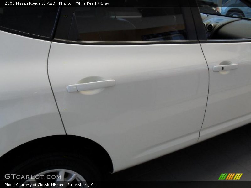 Phantom White Pearl / Gray 2008 Nissan Rogue SL AWD