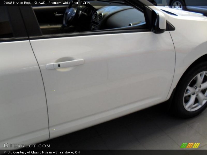 Phantom White Pearl / Gray 2008 Nissan Rogue SL AWD