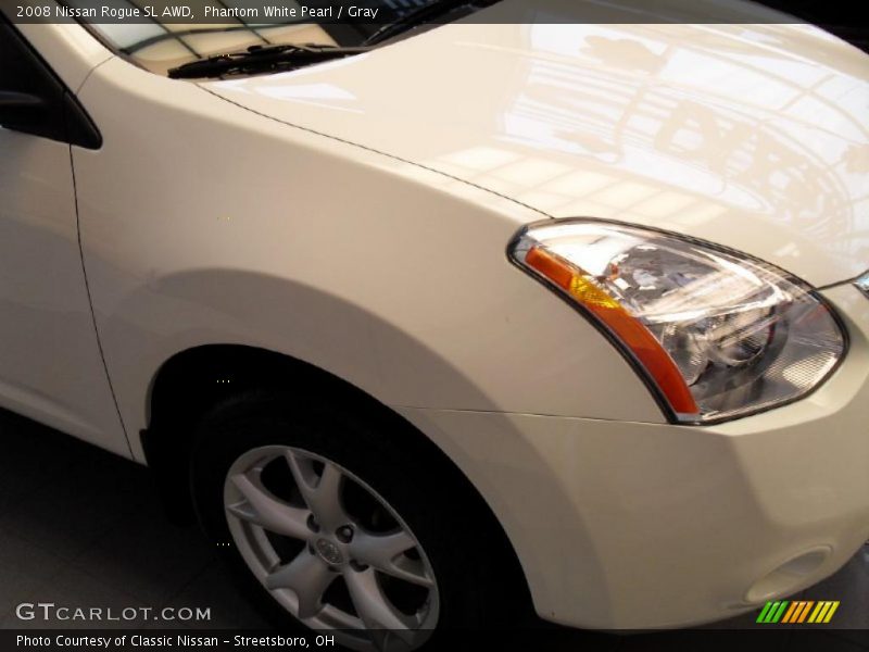 Phantom White Pearl / Gray 2008 Nissan Rogue SL AWD