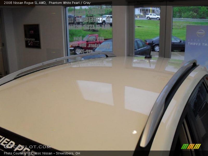 Phantom White Pearl / Gray 2008 Nissan Rogue SL AWD