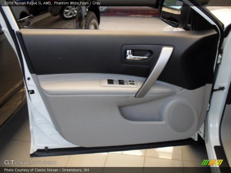 Phantom White Pearl / Gray 2008 Nissan Rogue SL AWD
