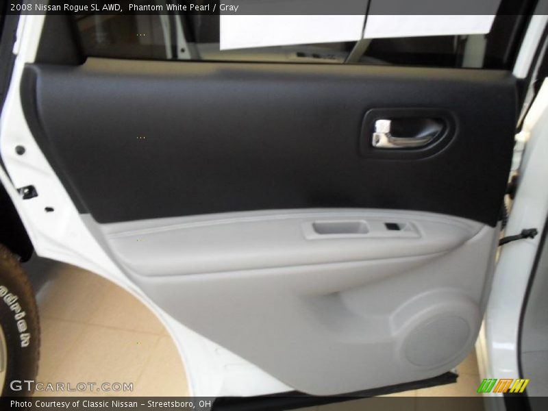 Phantom White Pearl / Gray 2008 Nissan Rogue SL AWD