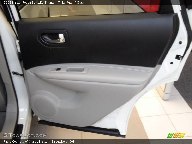 Phantom White Pearl / Gray 2008 Nissan Rogue SL AWD