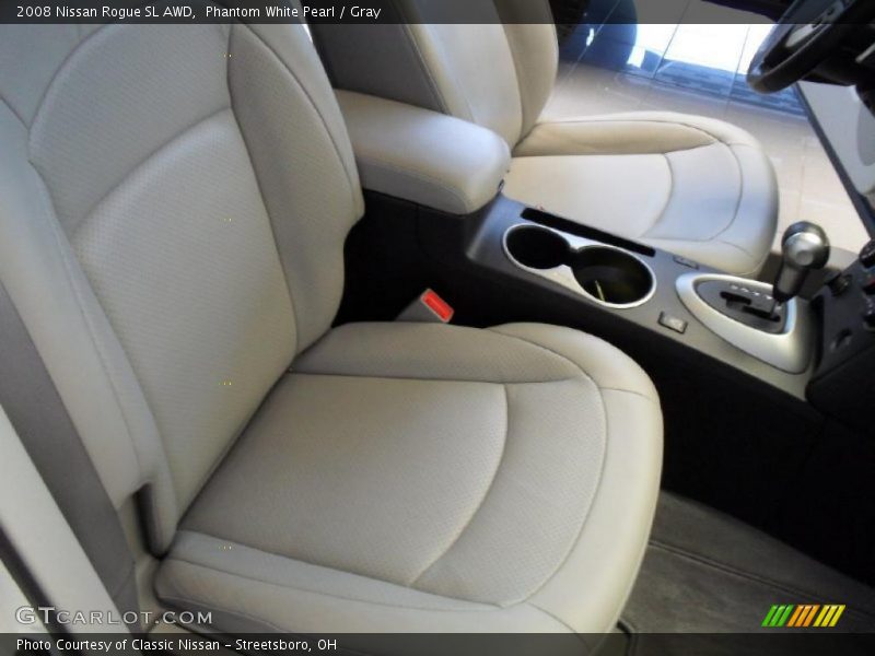 Phantom White Pearl / Gray 2008 Nissan Rogue SL AWD