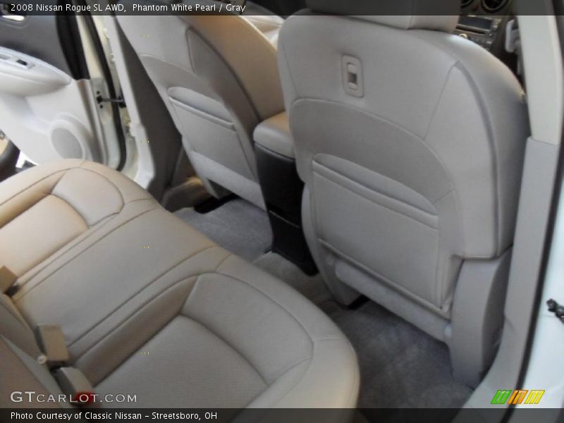 Phantom White Pearl / Gray 2008 Nissan Rogue SL AWD