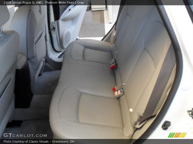 Phantom White Pearl / Gray 2008 Nissan Rogue SL AWD