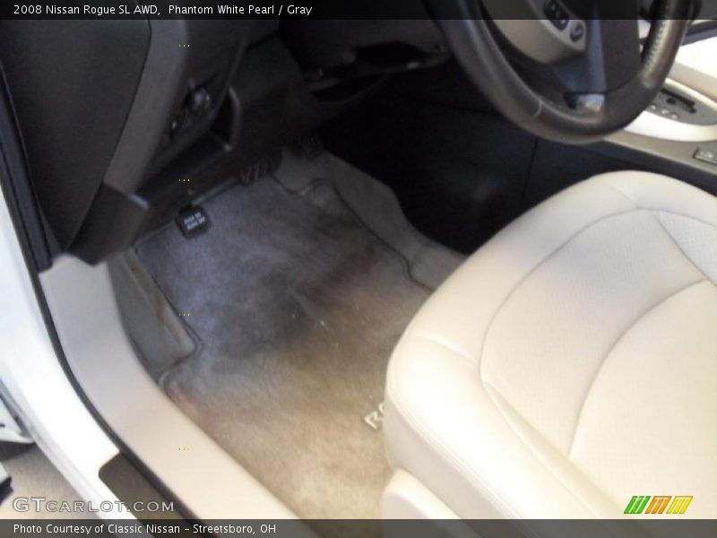 Phantom White Pearl / Gray 2008 Nissan Rogue SL AWD