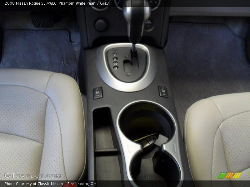 Phantom White Pearl / Gray 2008 Nissan Rogue SL AWD