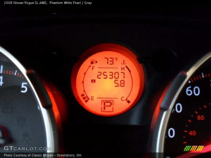 Phantom White Pearl / Gray 2008 Nissan Rogue SL AWD