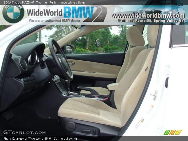 Performance White / Beige 2009 Mazda MAZDA6 i Touring
