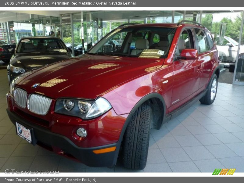 Vermillion Red Metallic / Oyster Nevada Leather 2009 BMW X3 xDrive30i