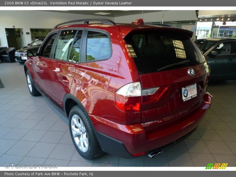 Vermillion Red Metallic / Oyster Nevada Leather 2009 BMW X3 xDrive30i