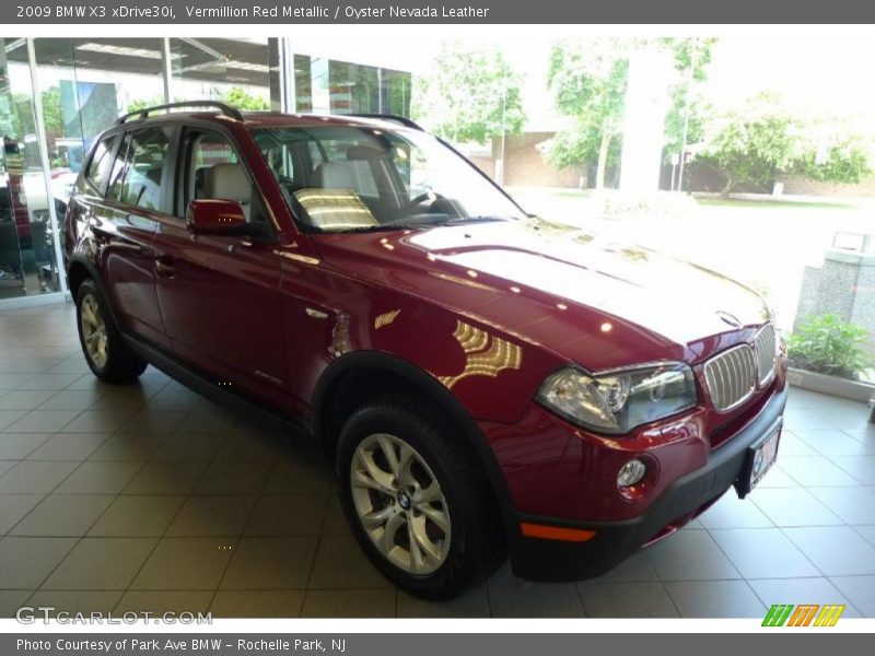 Vermillion Red Metallic / Oyster Nevada Leather 2009 BMW X3 xDrive30i