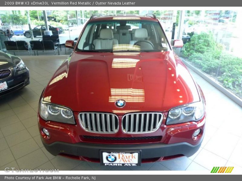 Vermillion Red Metallic / Oyster Nevada Leather 2009 BMW X3 xDrive30i
