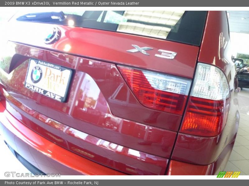 Vermillion Red Metallic / Oyster Nevada Leather 2009 BMW X3 xDrive30i
