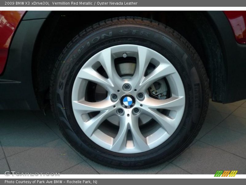 Vermillion Red Metallic / Oyster Nevada Leather 2009 BMW X3 xDrive30i