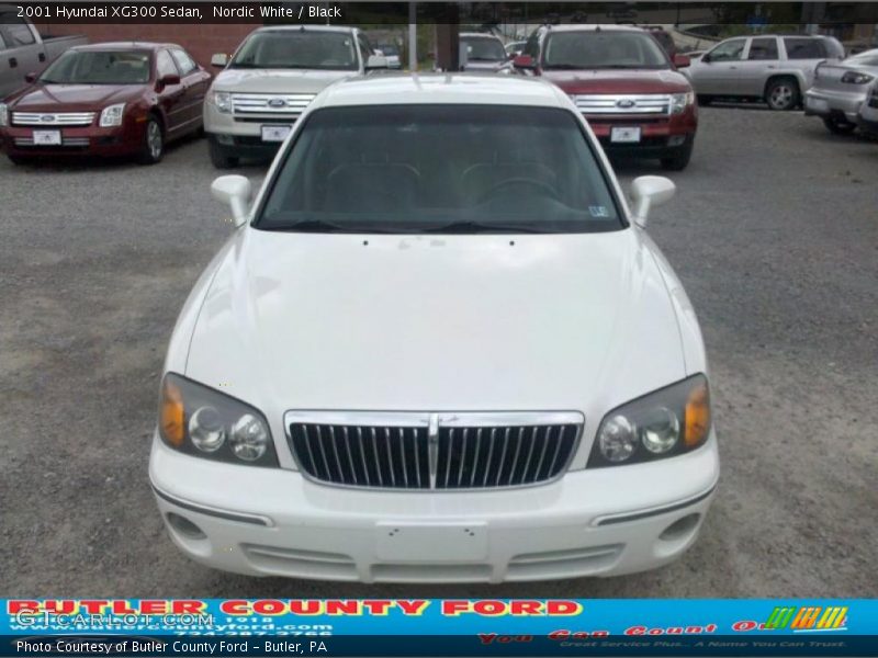 Nordic White / Black 2001 Hyundai XG300 Sedan