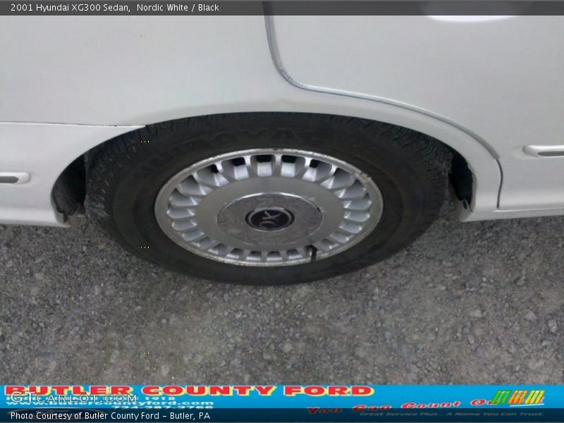 Nordic White / Black 2001 Hyundai XG300 Sedan