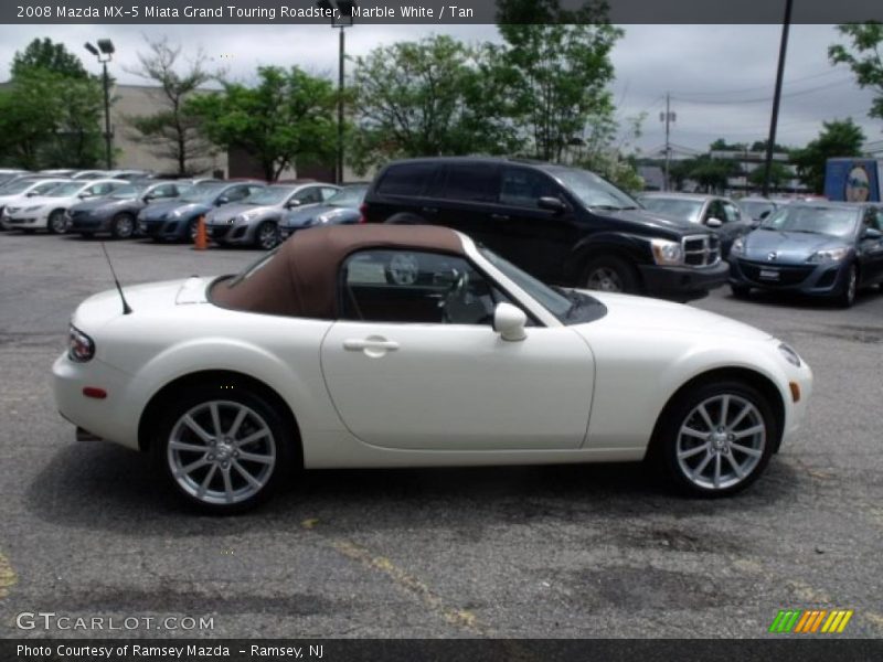 Marble White / Tan 2008 Mazda MX-5 Miata Grand Touring Roadster