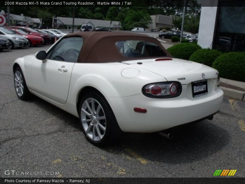 Marble White / Tan 2008 Mazda MX-5 Miata Grand Touring Roadster