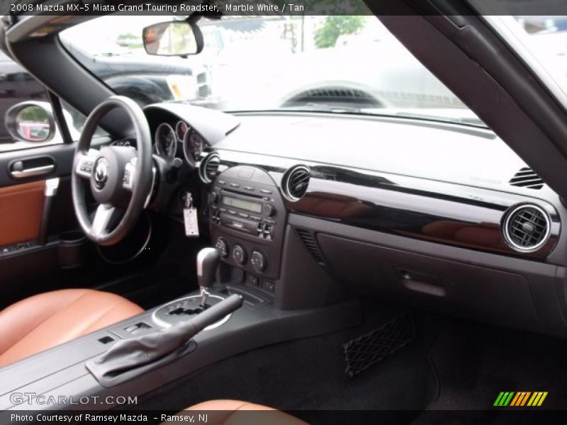 Marble White / Tan 2008 Mazda MX-5 Miata Grand Touring Roadster