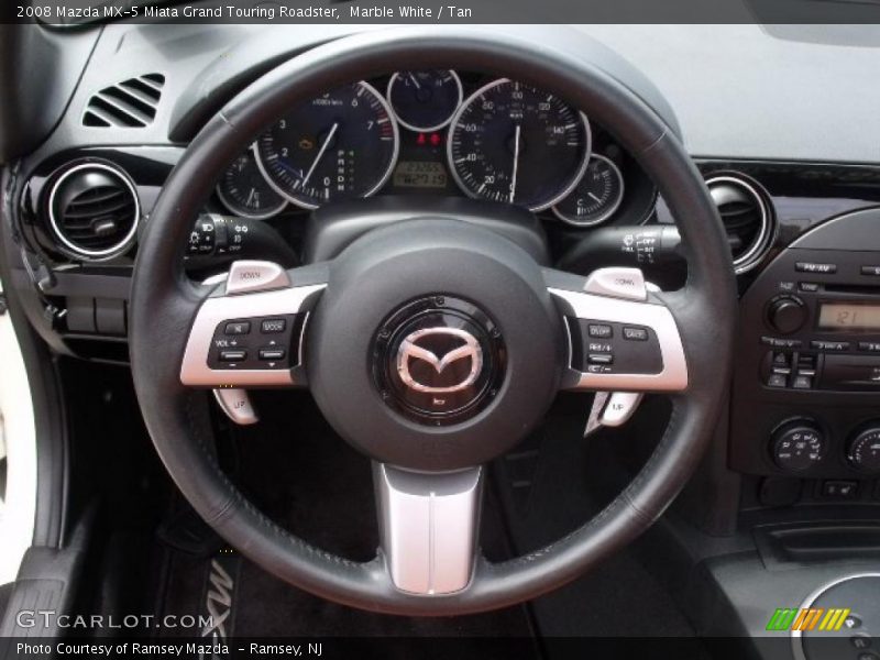 Marble White / Tan 2008 Mazda MX-5 Miata Grand Touring Roadster