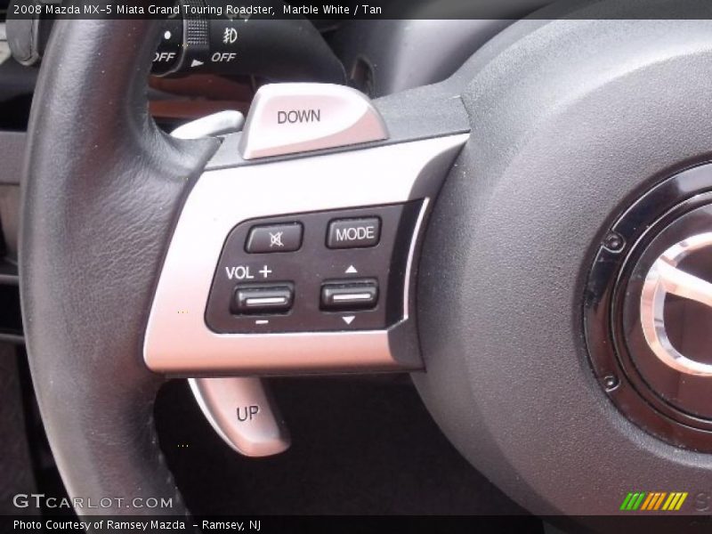 Marble White / Tan 2008 Mazda MX-5 Miata Grand Touring Roadster