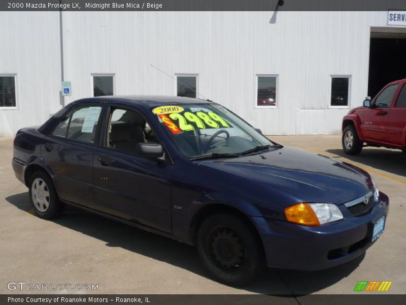 Midnight Blue Mica / Beige 2000 Mazda Protege LX