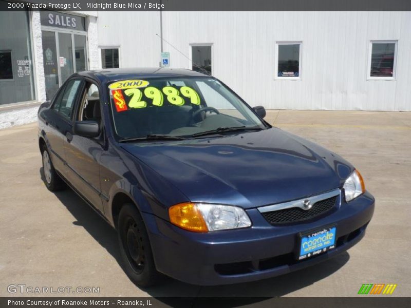 Midnight Blue Mica / Beige 2000 Mazda Protege LX
