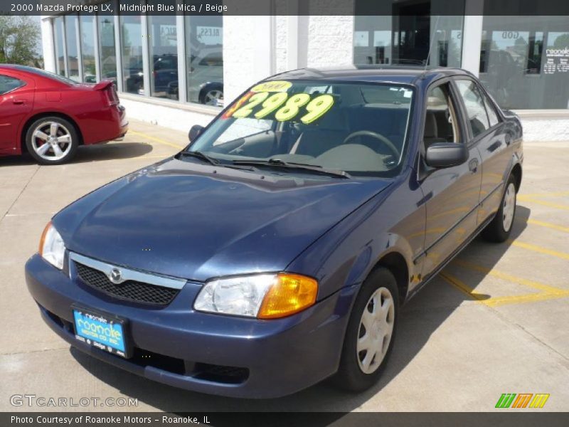 Midnight Blue Mica / Beige 2000 Mazda Protege LX