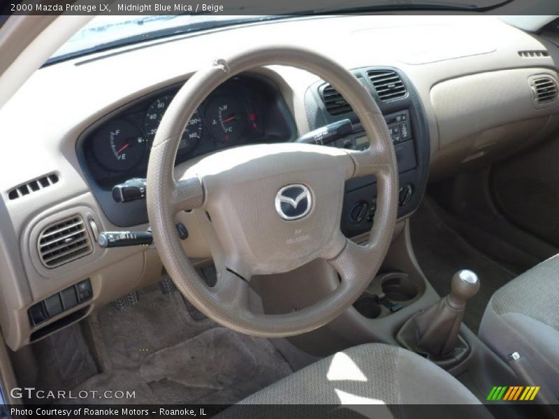 Midnight Blue Mica / Beige 2000 Mazda Protege LX