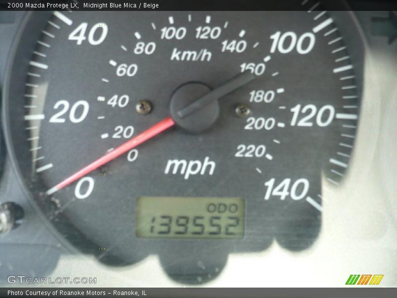 Midnight Blue Mica / Beige 2000 Mazda Protege LX