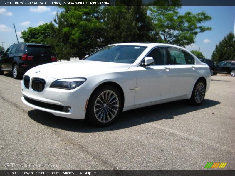Alpine White / Light Saddle 2011 BMW 7 Series 740Li Sedan