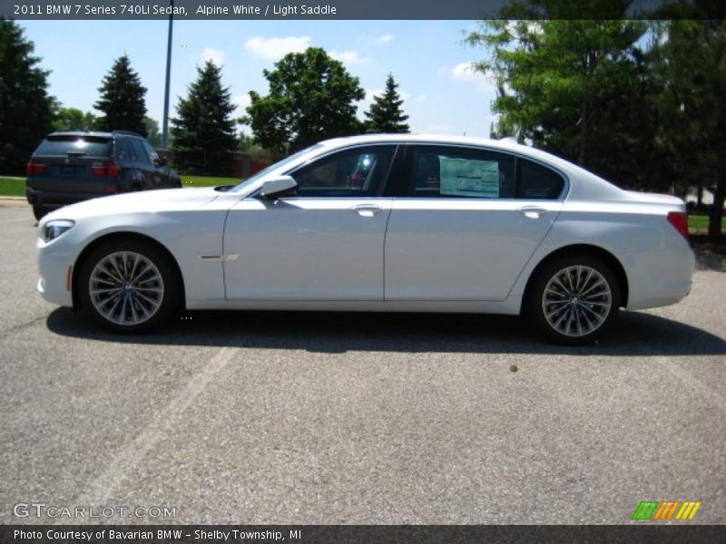 Alpine White / Light Saddle 2011 BMW 7 Series 740Li Sedan