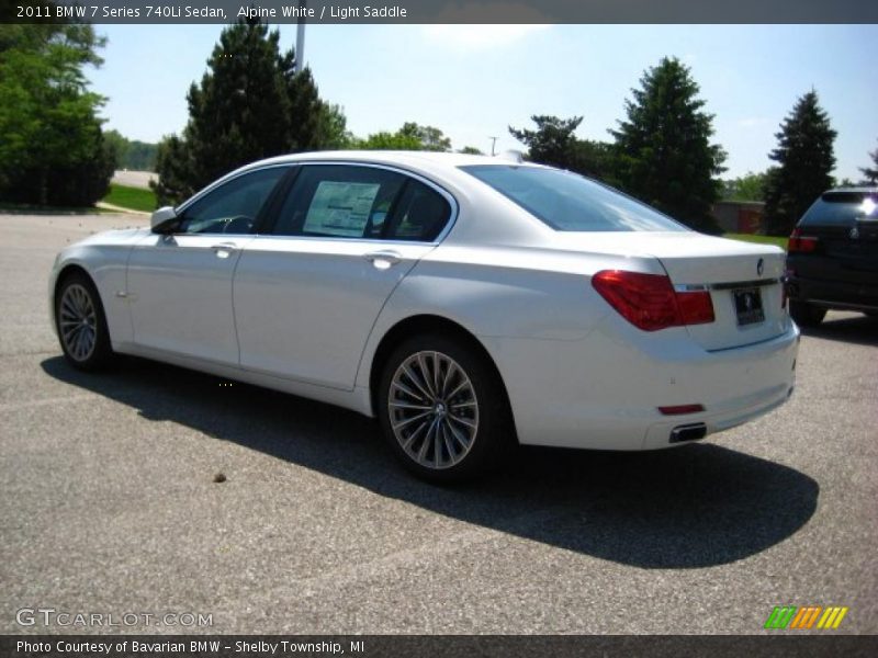 Alpine White / Light Saddle 2011 BMW 7 Series 740Li Sedan