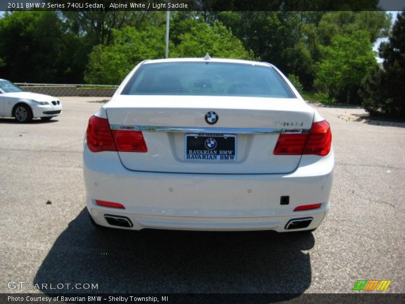 Alpine White / Light Saddle 2011 BMW 7 Series 740Li Sedan