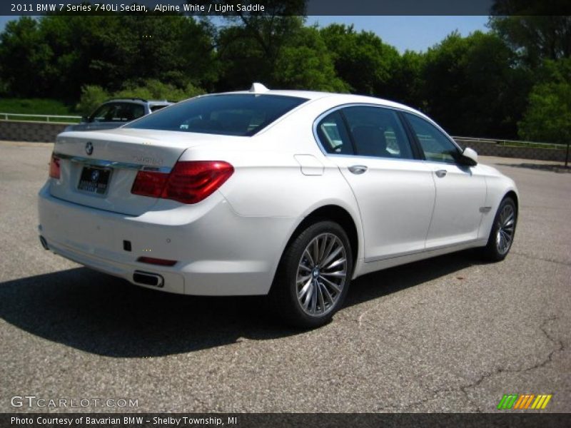 Alpine White / Light Saddle 2011 BMW 7 Series 740Li Sedan
