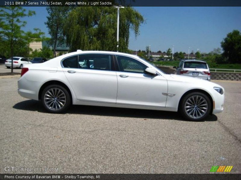 Alpine White / Light Saddle 2011 BMW 7 Series 740Li Sedan