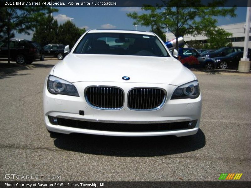 Alpine White / Light Saddle 2011 BMW 7 Series 740Li Sedan