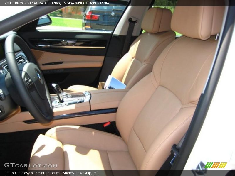 Alpine White / Light Saddle 2011 BMW 7 Series 740Li Sedan