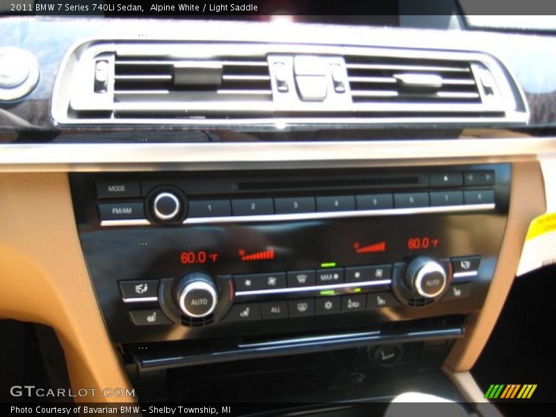 Alpine White / Light Saddle 2011 BMW 7 Series 740Li Sedan