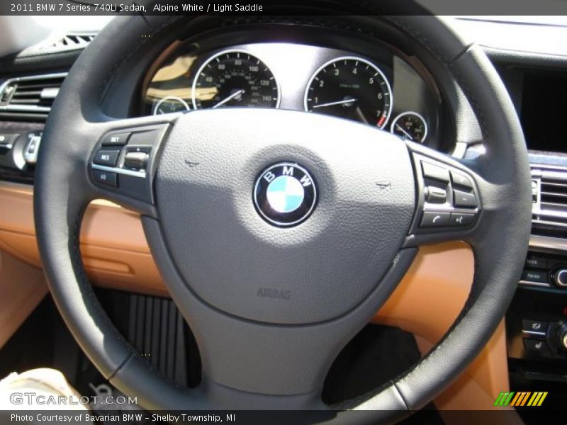 Alpine White / Light Saddle 2011 BMW 7 Series 740Li Sedan