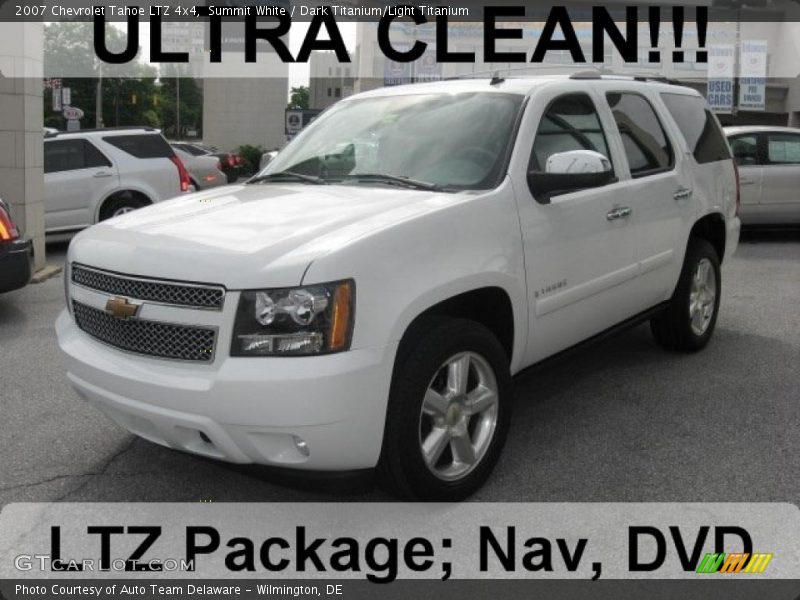 Summit White / Dark Titanium/Light Titanium 2007 Chevrolet Tahoe LTZ 4x4