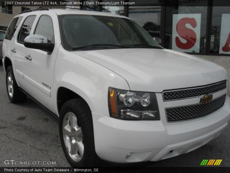 Summit White / Dark Titanium/Light Titanium 2007 Chevrolet Tahoe LTZ 4x4