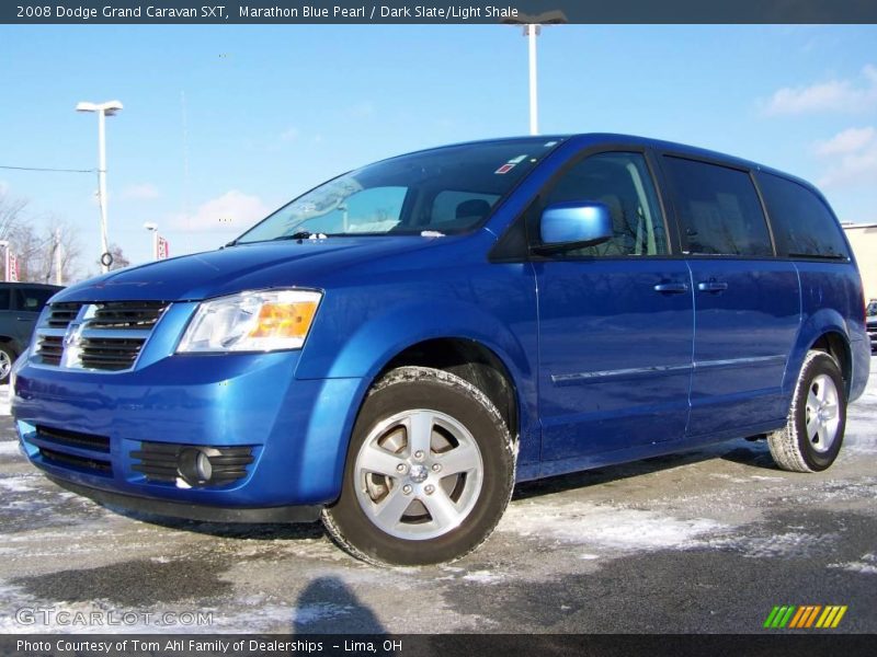 Marathon Blue Pearl / Dark Slate/Light Shale 2008 Dodge Grand Caravan SXT